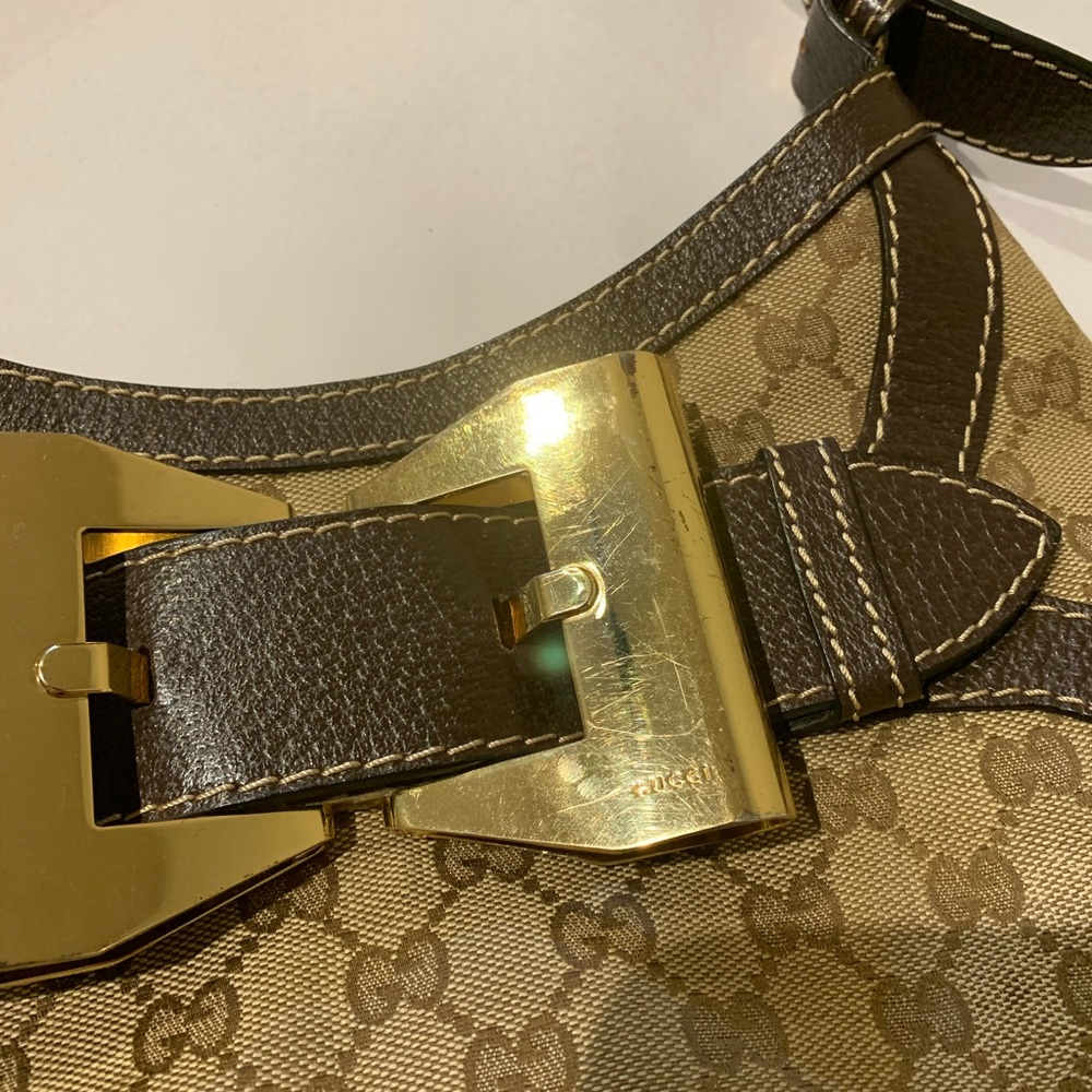 Gucci Hobo Queen Bow Guccisimma Logo Shoulder Bag - Picture 10 of 15